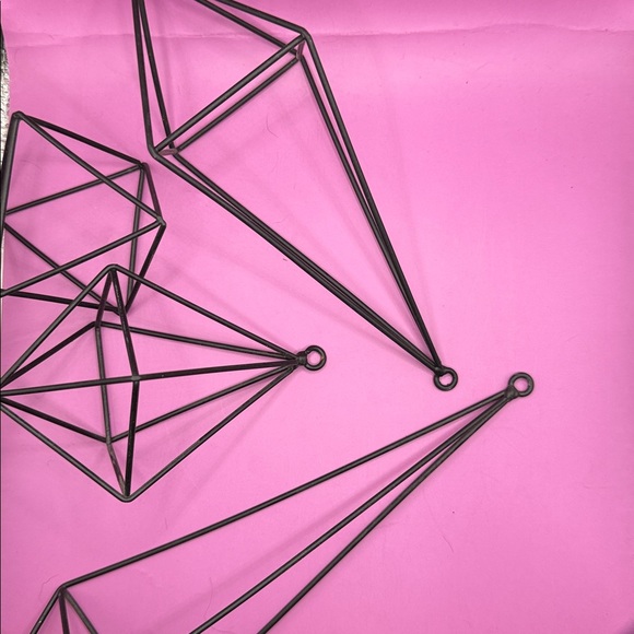 Set of 4 Geometric Hanging Holders - Green - Picture 3 of 3